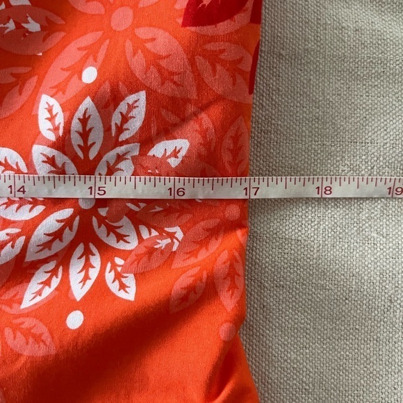 Pendleton Tangerine White Floral Sleeveless A Line Dress Size 10 - Picture 9 of 12